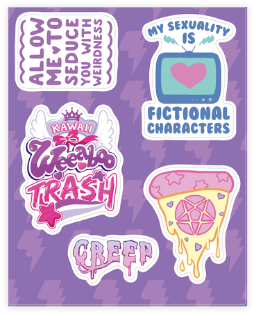 Pastel Kawaii Internet Sticker/decal Sheet - Pastel Stickers (484x484), Png Download