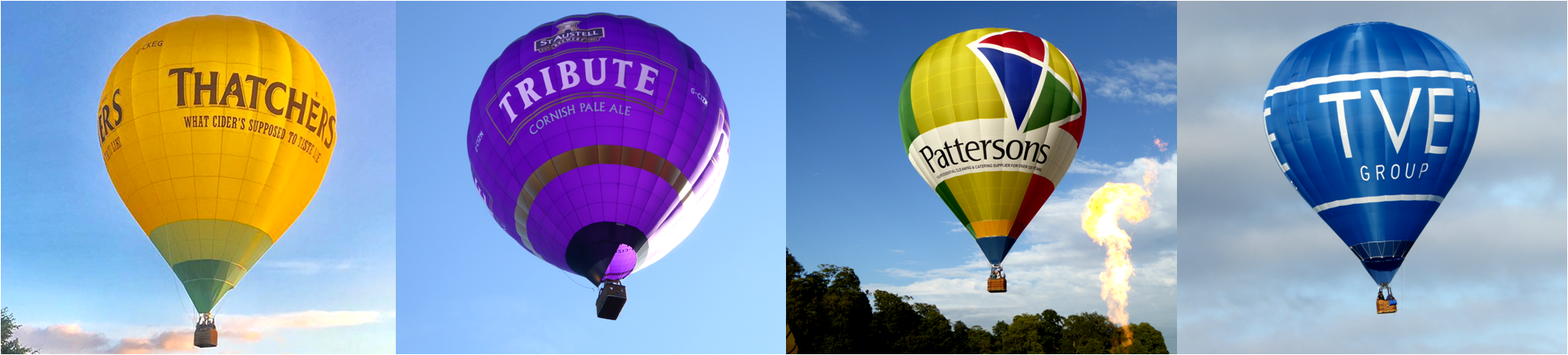 Tribute Are As Well, But Their Balloon Is A 210, Which - Thatchers Hot Air Balloon (1945x440), Png Download