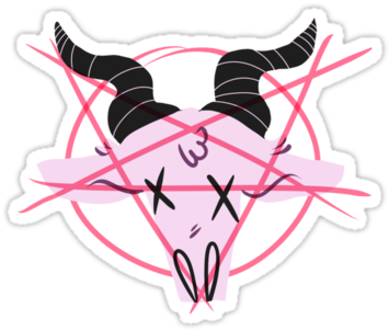 #pastel Goth#pastel Grunge#kawaii#cute - Satanic Stickers Png (375x360), Png Download
