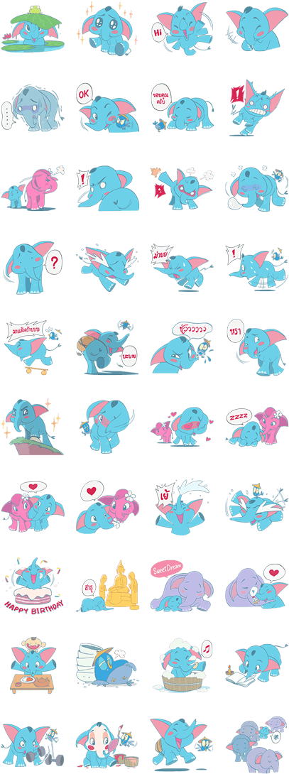 Khan Kluay Cute - Khan Kluay Line Stickers (420x1121), Png Download