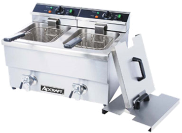 Adcraft Countertop Double Fryer 25 Lb (400x360), Png Download
