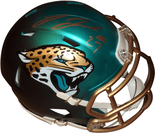 Leonard Fournette Autographed Jacksonville Jaguars - Blake Bortles Autographed Helmet - Authentic Speed (500x500), Png Download