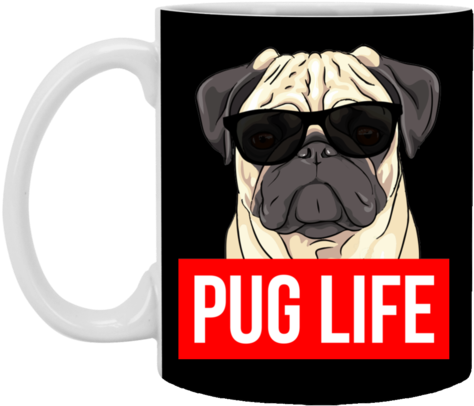 Pug Life 11 Oz - T-shirt (480x480), Png Download