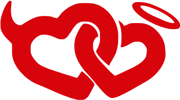 Ángel O Demonio - Devil & Angel Hearts (350x350), Png Download