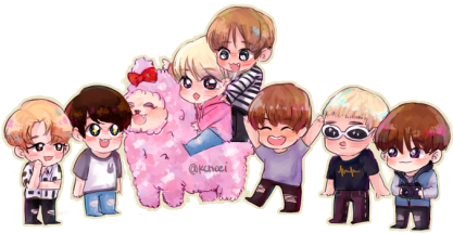 Chibis // Do Not Edit Or Repost - Imagenes Tumblr Png Bts (500x414), Png Download