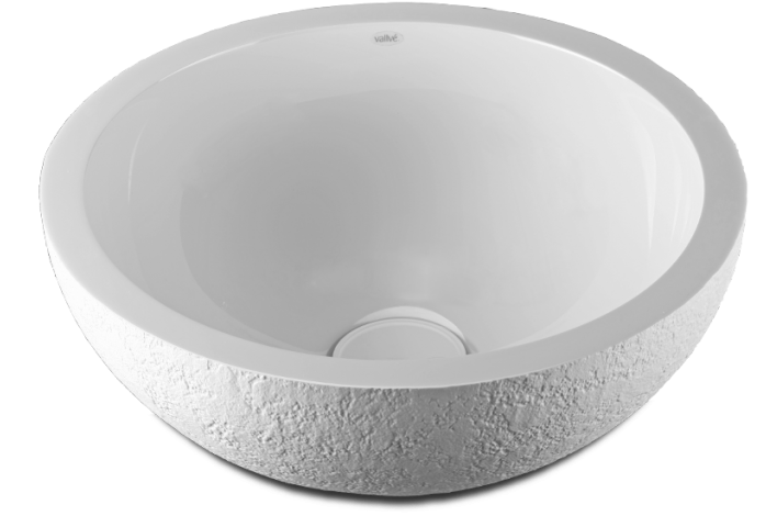 Round Washbasin With External Texture - Countertop (1024x819), Png Download