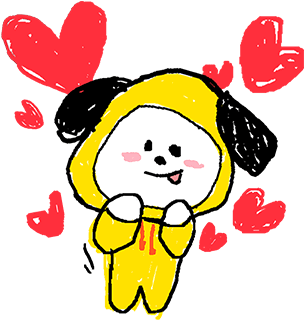 Bt21 I Love Him Line Stickers - Bt21 Sticker Line Png (354x350), Png Download