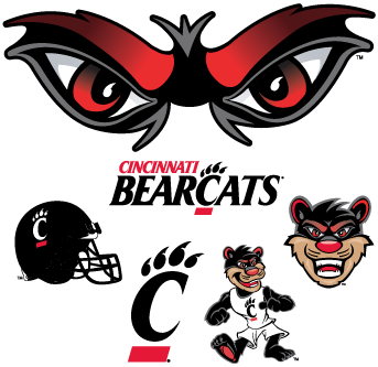 Cincinnati Bearcats Eye Logo (350x350), Png Download