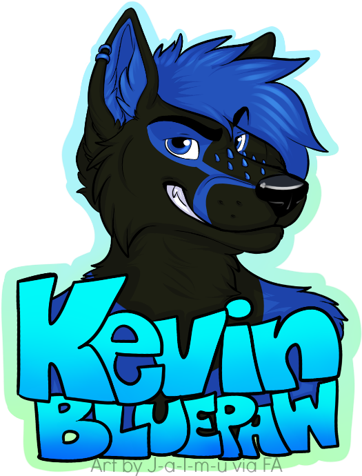 Kevin Blue Paw Badge - Cartoon (543x700), Png Download