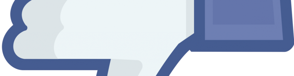 Facebook Thumbs Down - Cyberbullying (990x257), Png Download