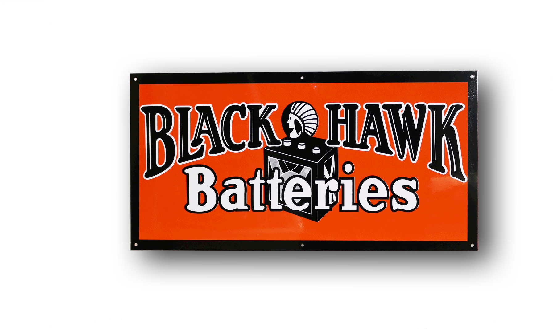 Black Hawk Batteries Sign - Graphic Design (1921x1080), Png Download