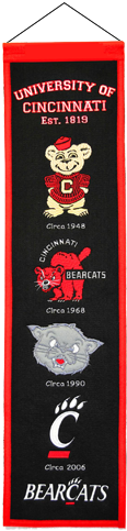 Ncaa Cincinnati Bearcats Wool Heritage Banner (1) (500x500), Png Download