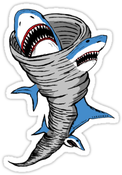Shark Tornado Vinyl Sticker $2 - Shark Tornado Samsung Galaxy S5 Slim Case (375x360), Png Download
