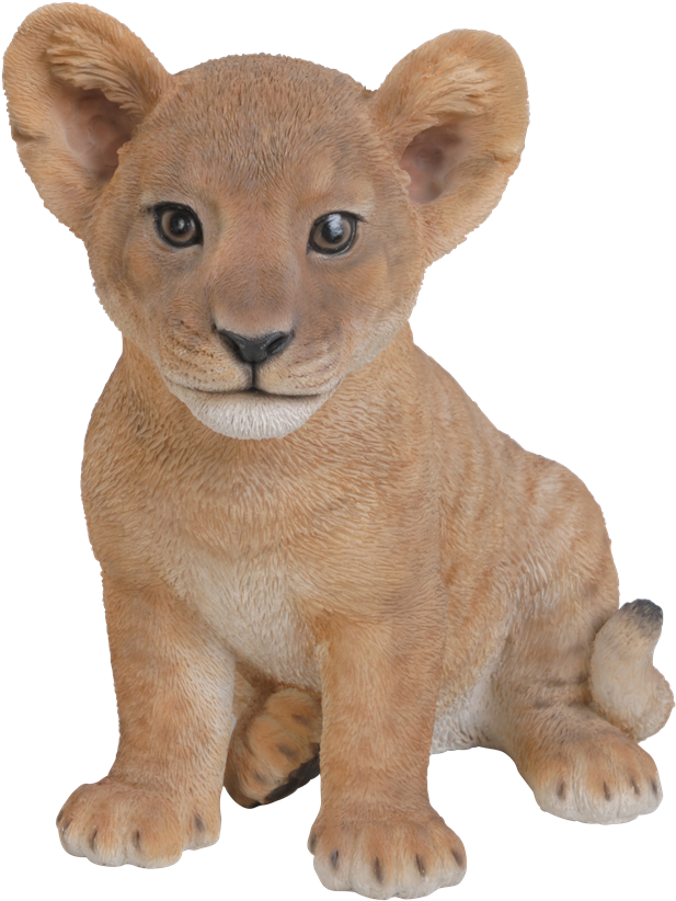 Small Image Of Sitting Lion Cub - Vivid Arts 24cm Sitting Lion Cub Resin Ornament - Xrl-lnc3-d (651x900), Png Download