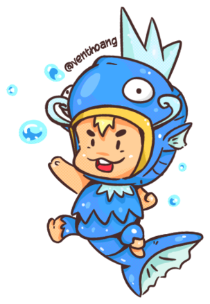 Magikarp Kid / Magrimp - Magikarp (303x439), Png Download