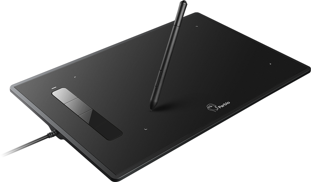 Parblo A609 - Parblo Island A609 8 X 5 Inches Digital Graphic Tablet (1398x693), Png Download