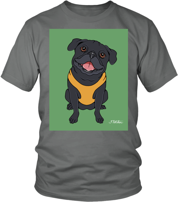Black Pug Dog T-shirt - Unisex Tee - Democratic Party, Republican Party, Keg (800x800), Png Download