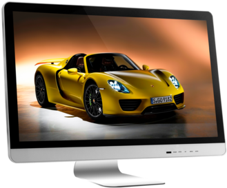 Hot Sell Lcd Screen Graphic Drawing Tablet Monitor - Porsche Mittelmotor (350x350), Png Download