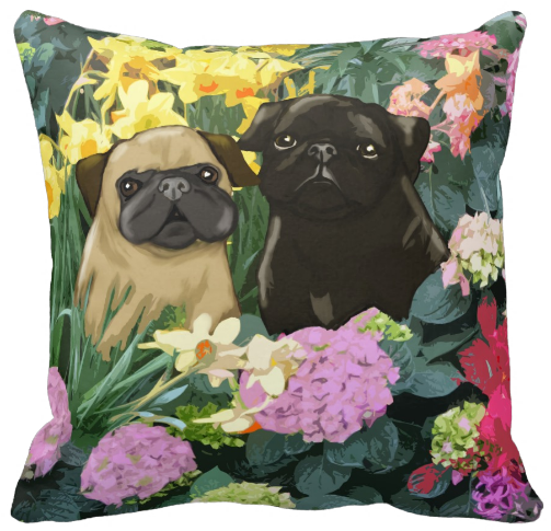 Black And Fawn Throw Pillow - Cushion (615x615), Png Download
