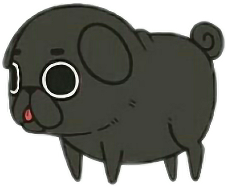 Perritos Pug Enamorados (458x380), Png Download