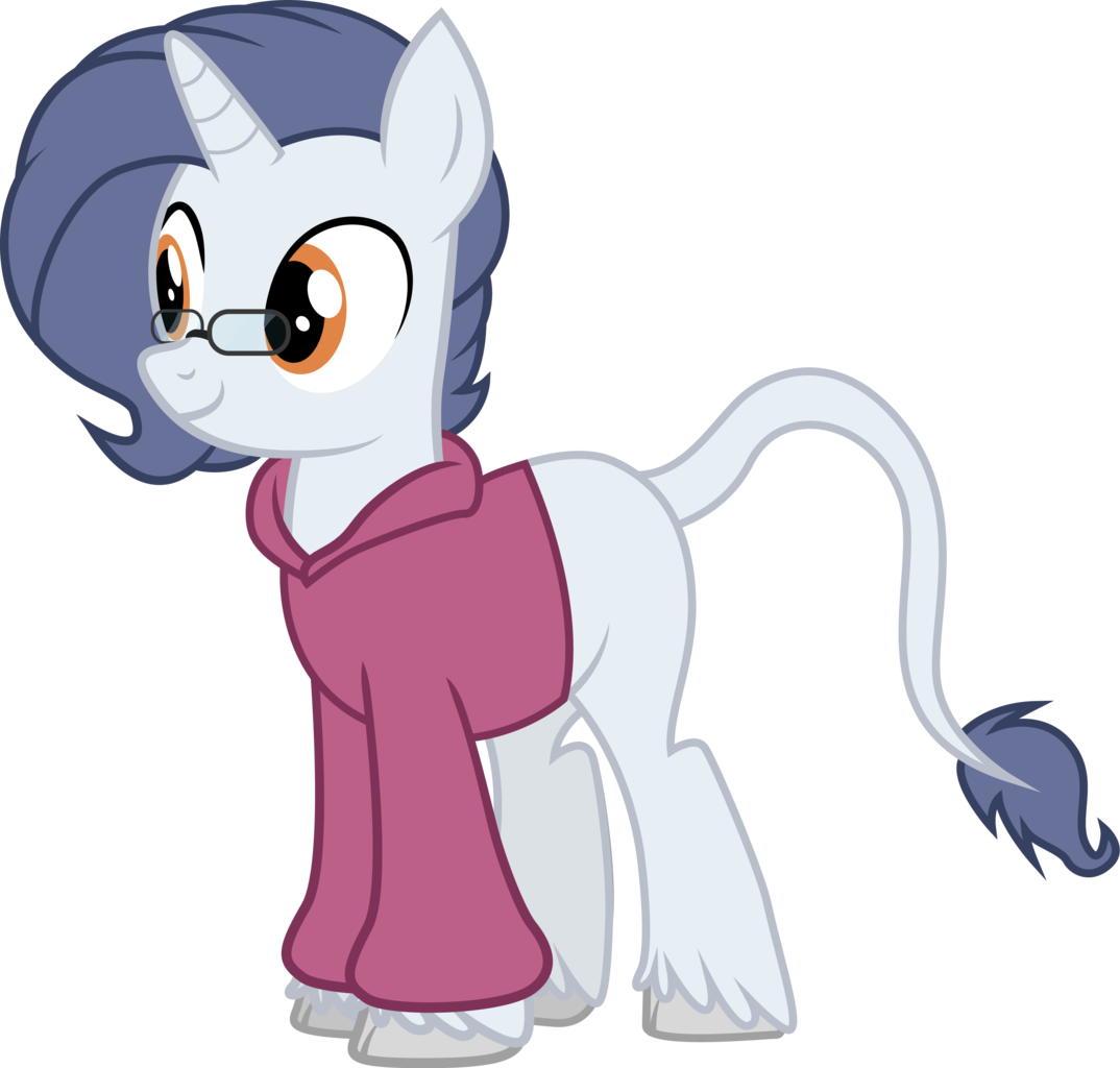 Duskthebatpack, Blank Flank, Classical Unicorn, Clothes, - Cartoon (1074x1024), Png Download