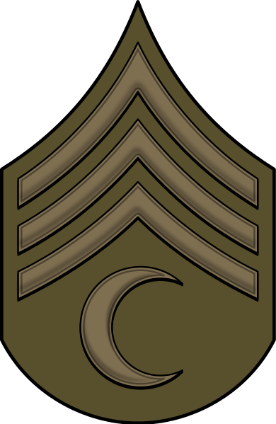 Mess Sergeant Rank Insignia , U - Sergeant (390x599), Png Download