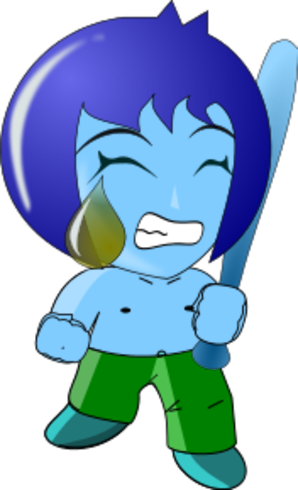 Girl Crying Mad Chibi Cartoon Comic - Clip Art (600x985), Png Download