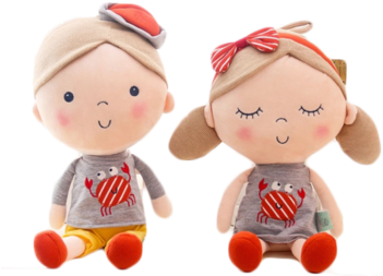 Oem Long Hair Pretty Girl Plush Rag Dolls - Doll (350x350), Png Download