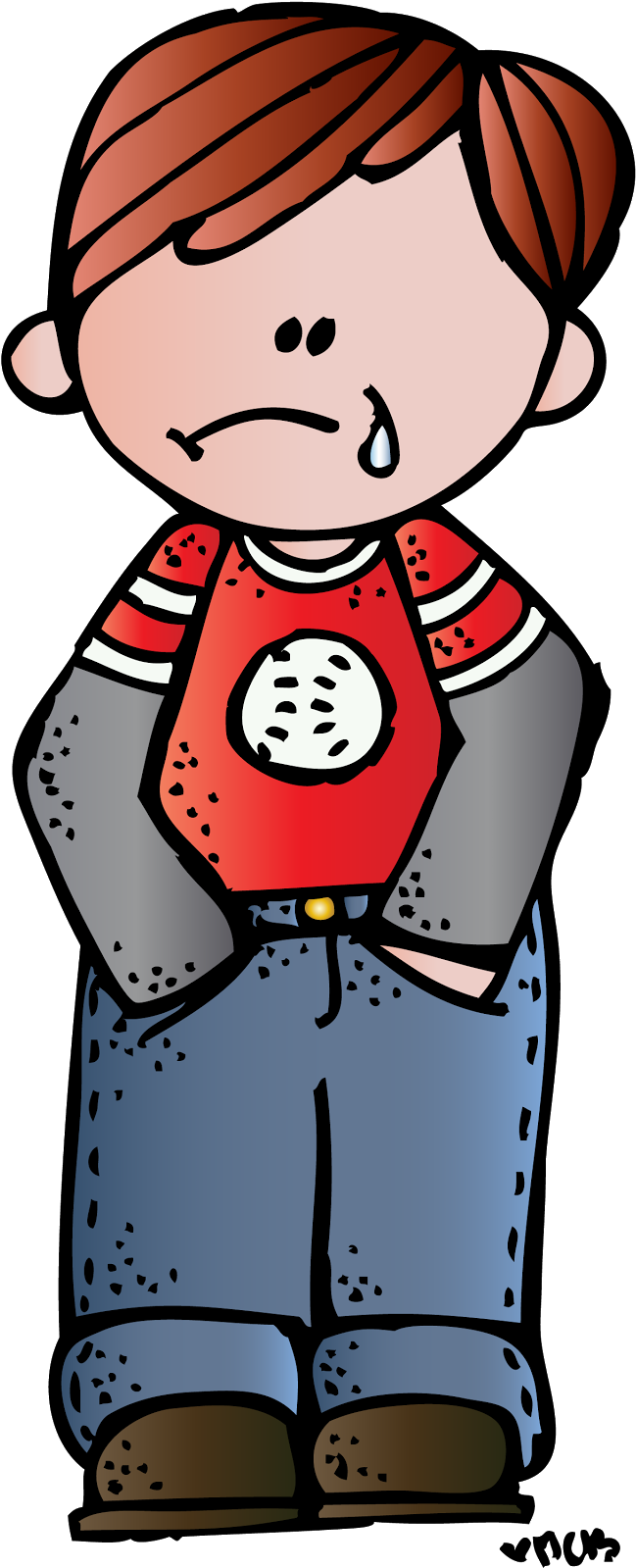 Sad Clipart School ~ Frames ~ Illustrations ~ Hd Images - Melonheadz Sad Kid (723x1600), Png Download