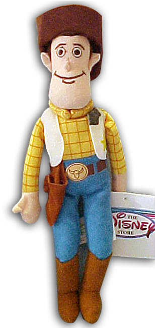Woody Toy Story Cowboy Disney Store Bean Bag Plush - Disney Store Woody Plush (315x650), Png Download