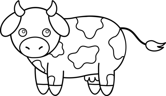 Female Farmer Clipart Black And White - Cattle (550x318), Png Download