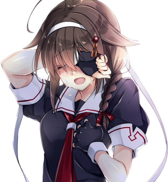 Anime Animegirl Smile Happy Crying Sad - Anime Girl Happy Crying (554x599), Png Download