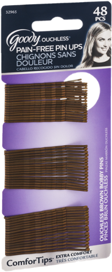 Goody Ouchless Bobbies, Black - 48 Pins (600x600), Png Download