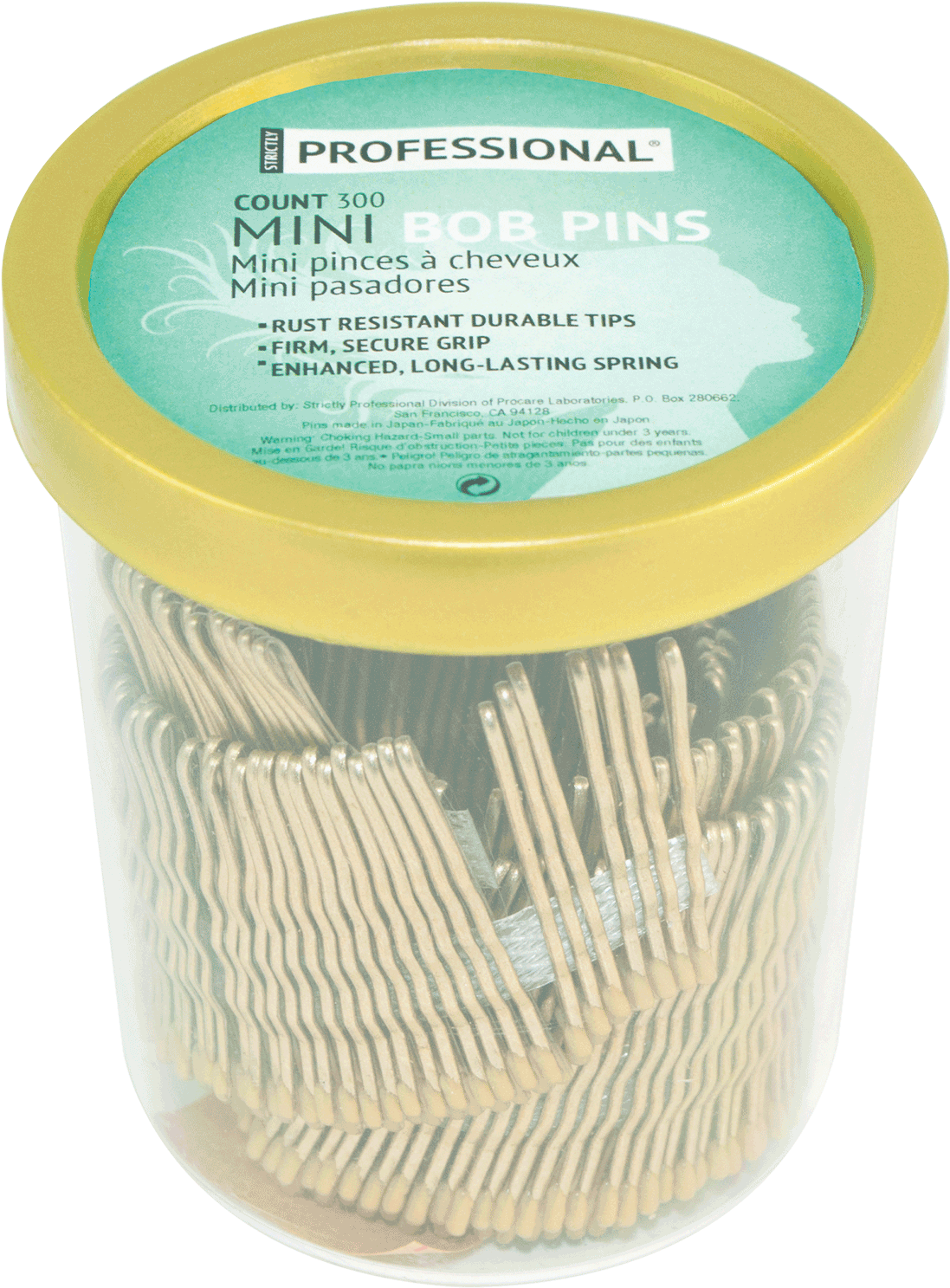 Download Mini Gold Bob Pins Series Bobby Pin Full Size PNG Image