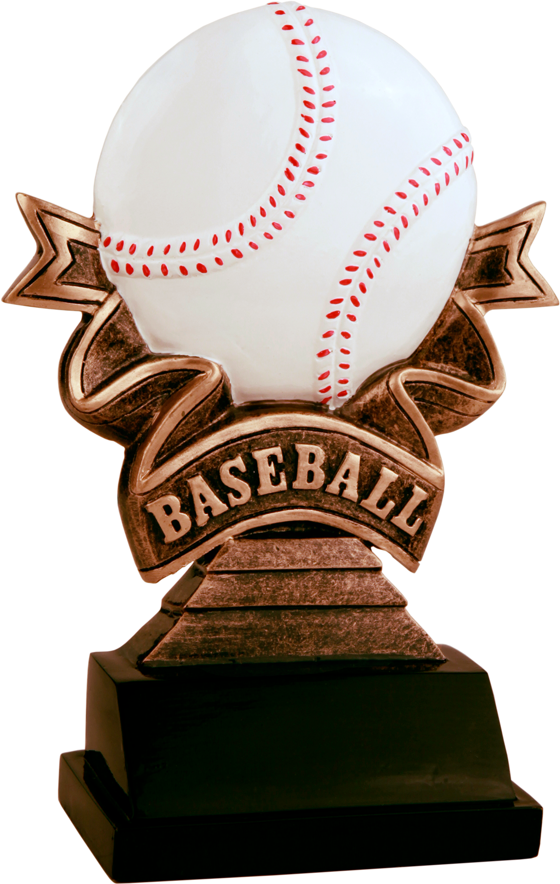 Baseball Ribbon Resin - Baseball Ribbon Resin Trophy (1800x1800), Png Download