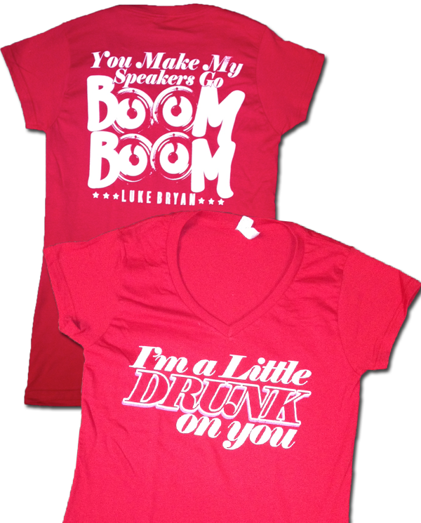 New "i'm A Little Drunk On You" - Luke Bryan Tee (366x454), Png Download