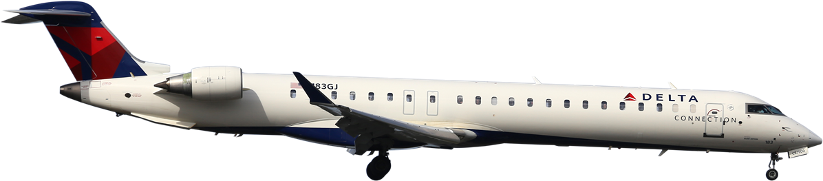 Delta Connection Crj900 Aircraft - Bombardier Canadair Regional Jet (1229x692), Png Download