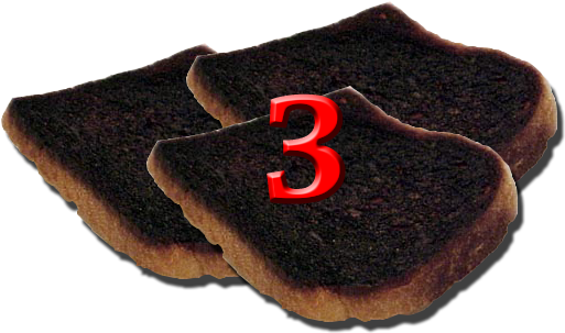 3 Burnt Toast - Burnt Toast (600x326), Png Download