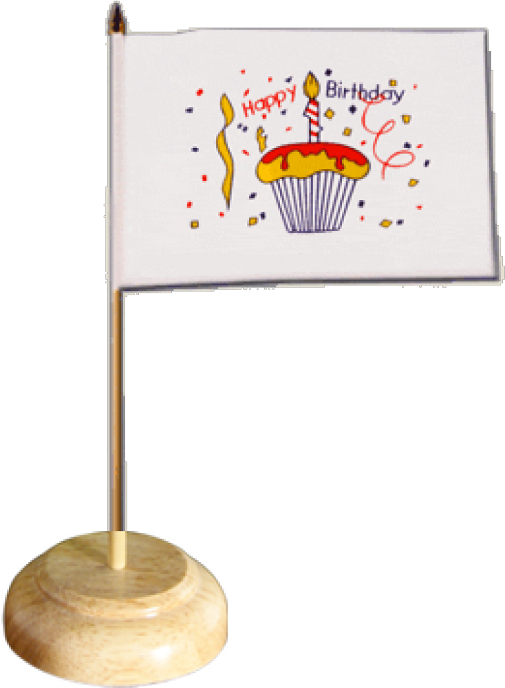 Happy Birthday Cake Table Flag - Happy Birthday Cake (1500x1176), Png Download