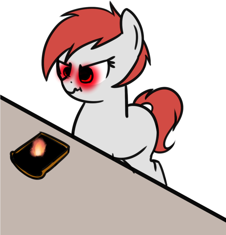 Neuro, Bread, Burnt, Female, Fire, Food, Glowing Eyes, - Cartoon (866x1024), Png Download