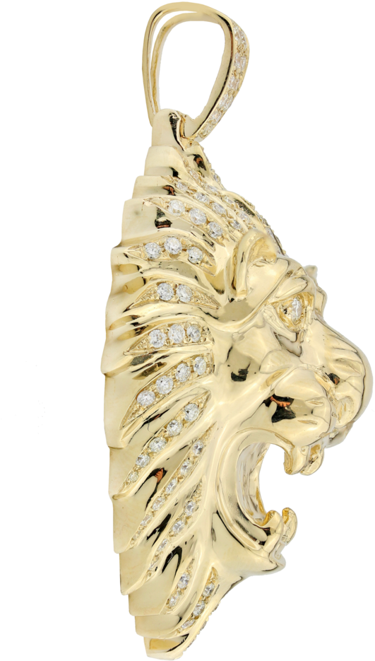 Lion's Head Diamond Pendant (1000x1000), Png Download