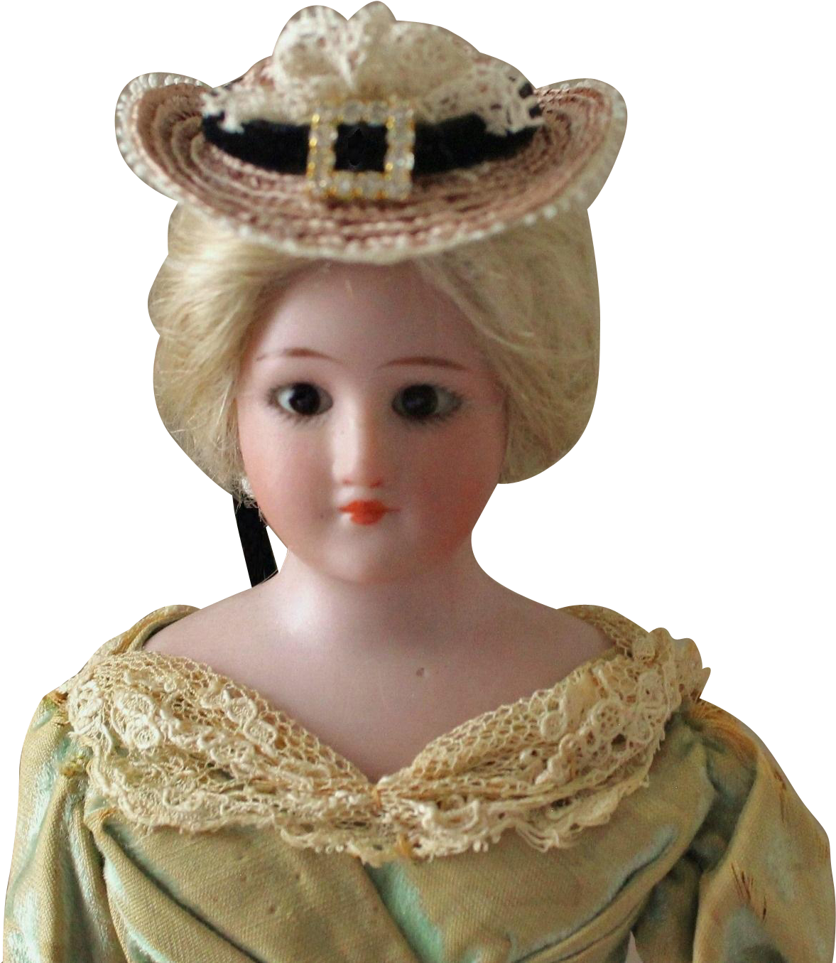 French Fashion ~ Simon & Halbig 1160 ~ Tiny Hat W/ - Costume Hat (1354x1354), Png Download