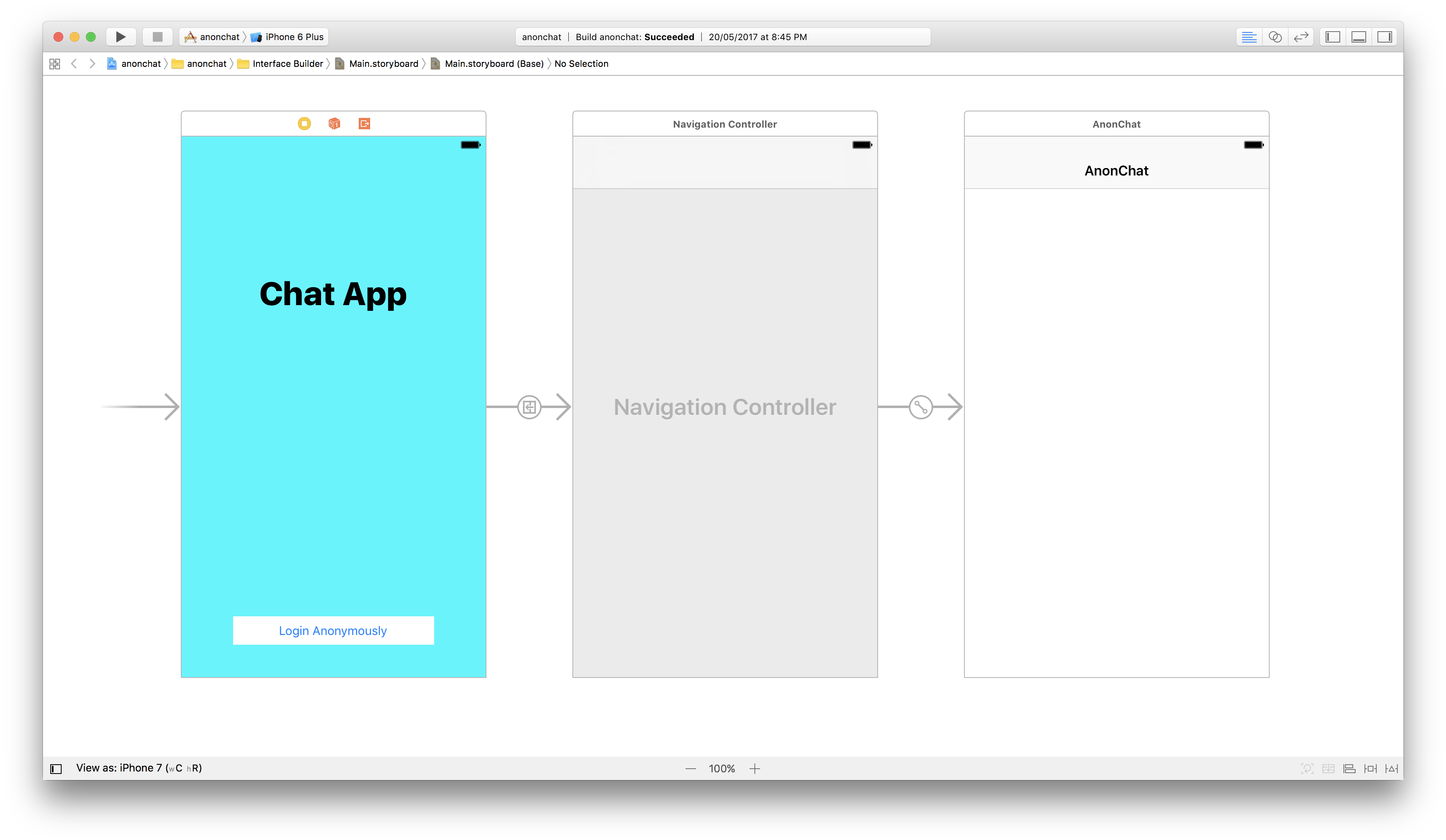 What We Have Done Above Is Create The First Viewcontroller - Chat Uicontroller For Ios (3580x2096), Png Download