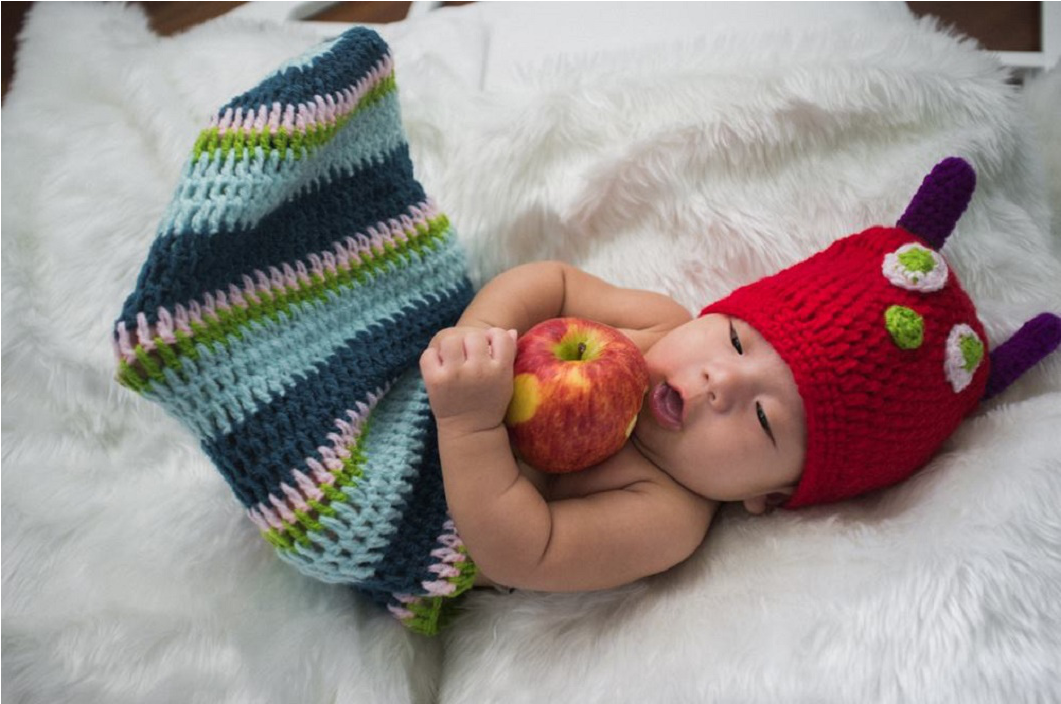 Hungry Caterpillar Costume Baby - Knitting (1060x1060), Png Download