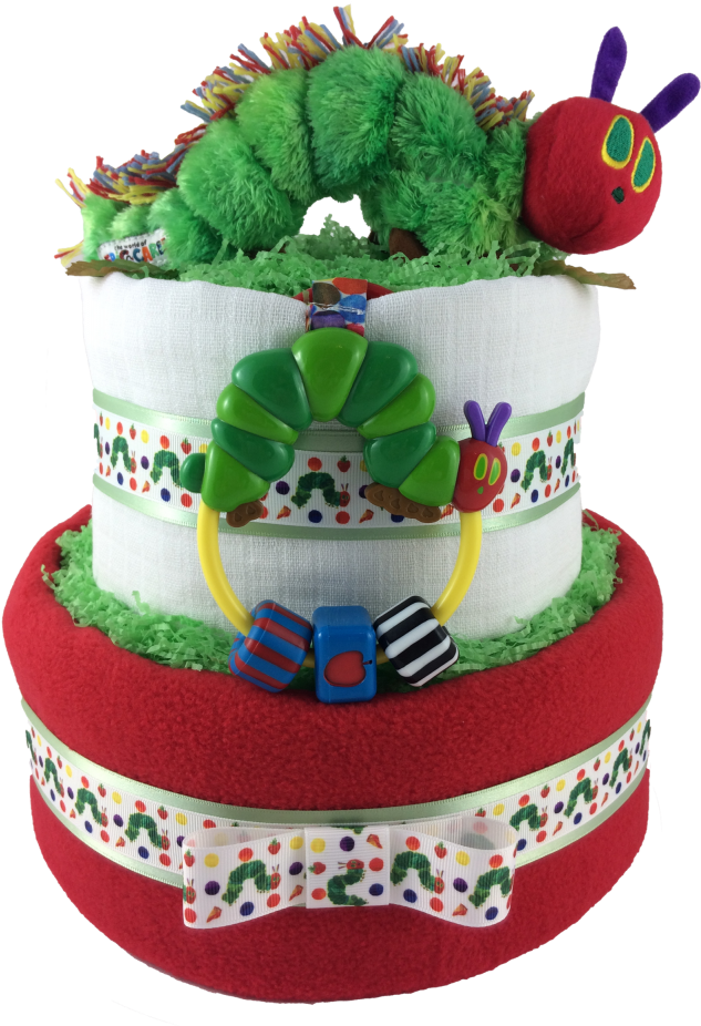 hungry caterpillar nappy cake