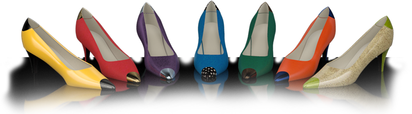 Colourful Pump Shoes - Shoe (888x290), Png Download