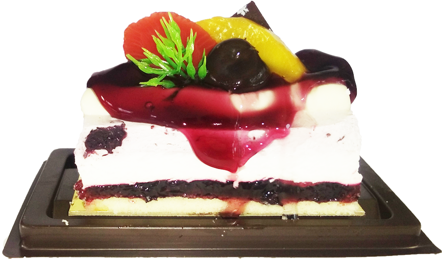 Royal Blueberry Slice Cake - Fruit Cake (900x900), Png Download