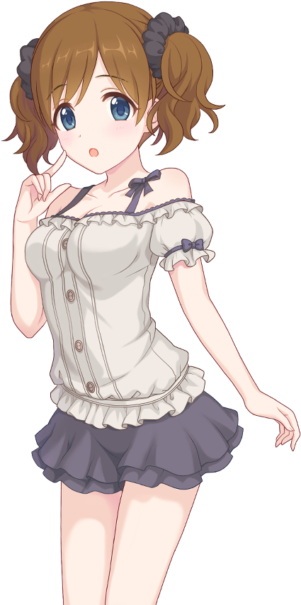 Pop Fiend Spear Kazemiya Akari Rare Gacha013 1 Surprised - Cartoon (1000x1000), Png Download