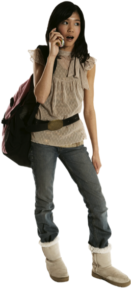 Surprised Woman On Phone - Woman On Phone Transparent Png (275x582), Png Download