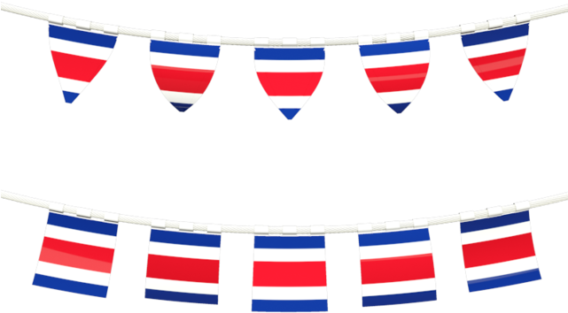 Costa Rica Flag Banner (640x480), Png Download